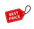 Best price tag. Red paper labels Ã¢â¬â vector Royalty Free Stock Photo